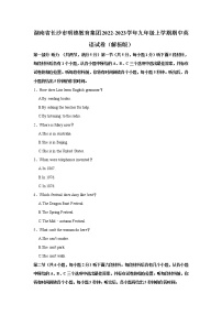 湖南省长沙市明德教育集团2022-2023学年九年级上学期期中英语试卷(含答案)