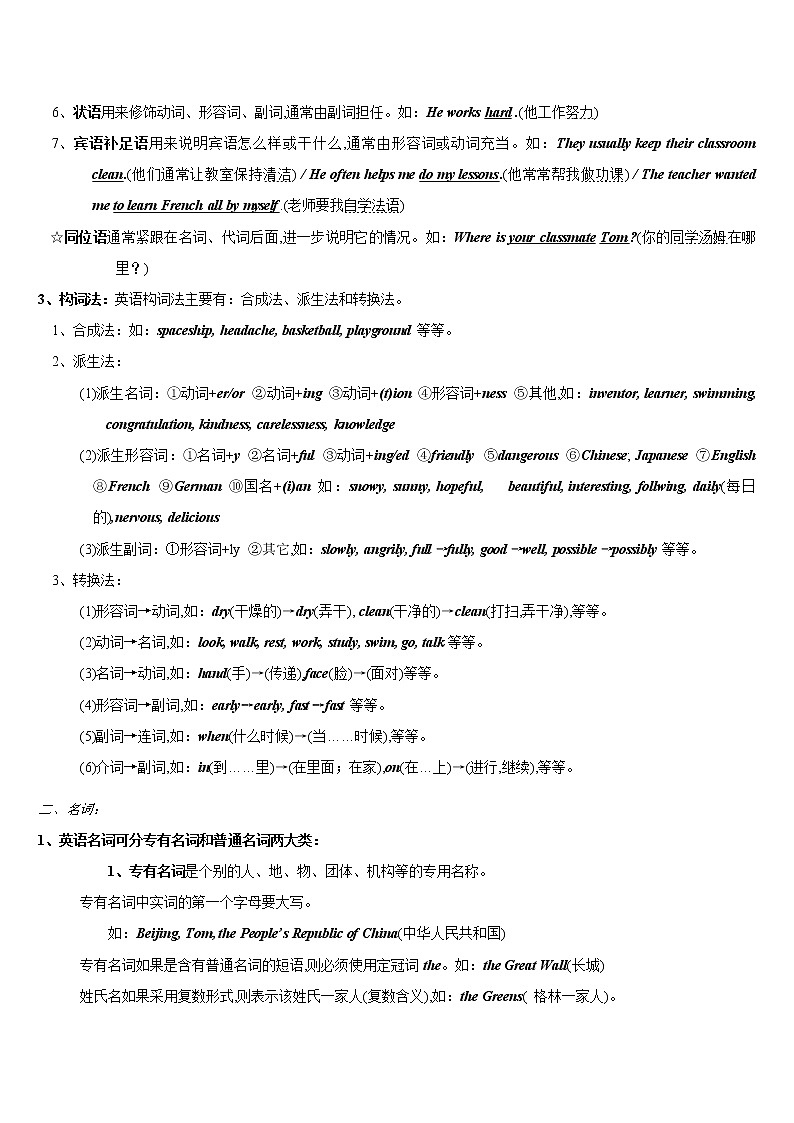 中考复习-初中英语语法大全(有注释)第2页