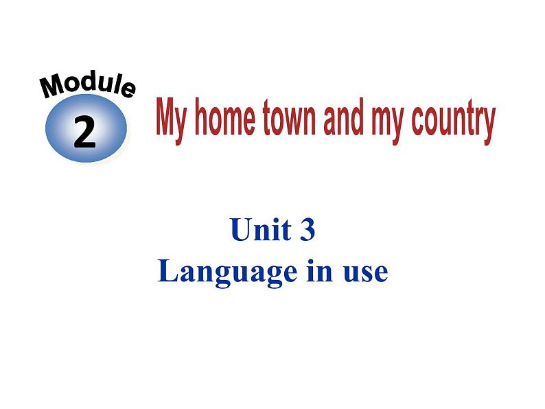 八年级上册Module 2 My home town and my country Unit 3 Language in use 课件第1页