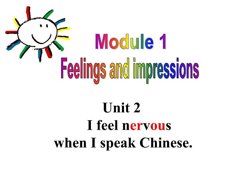 八年级下册Module 1 Feelings and impressions Unit 2 I feel nervous when I speak Chinese 课件01