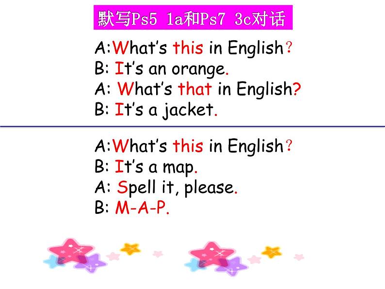 七年级上册  Starter  Module 3 My English book 课件02