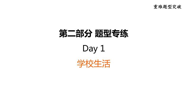 中考英语复习第二部分题型专练Day1课件第1页