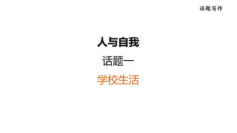 中考英语复习话题一学校生活教学课件第1页