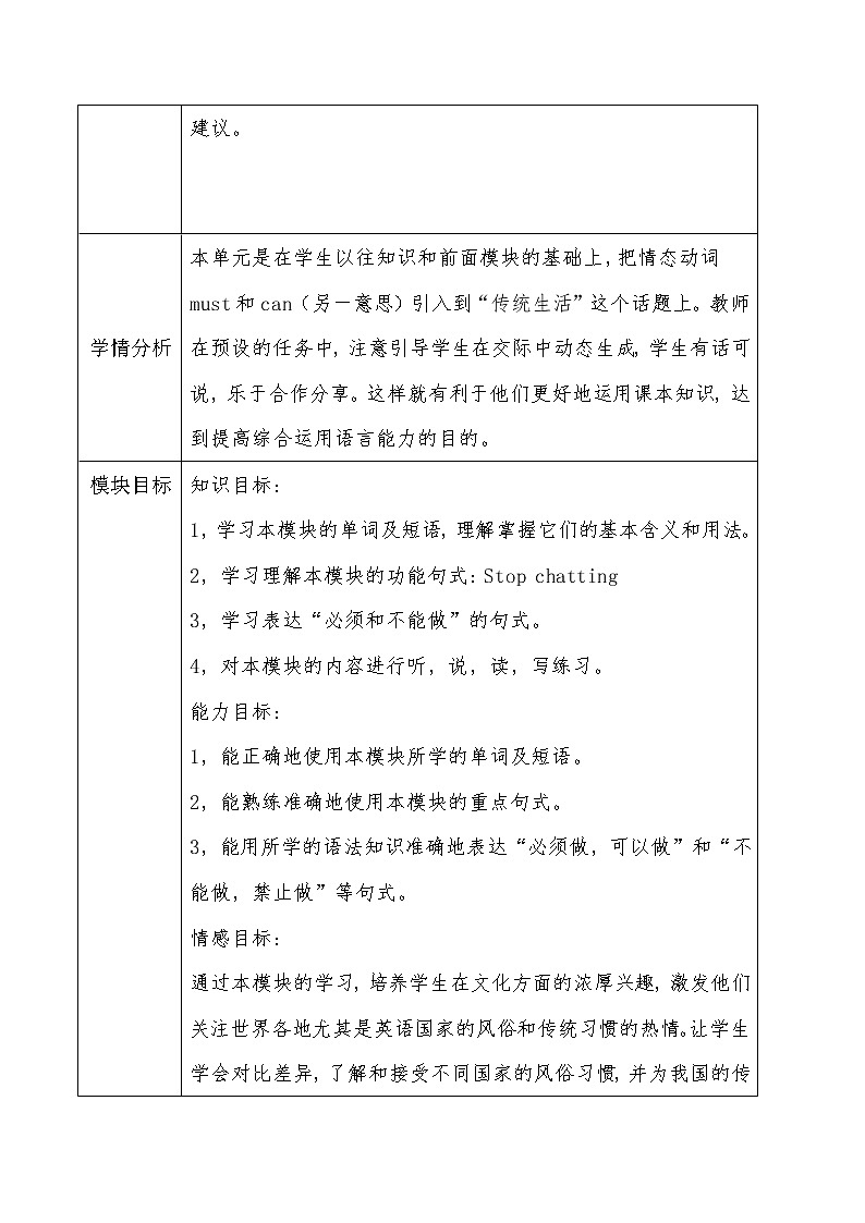 外研版初中英语八年级上册《Module 11》模块教学设计（含课时设计）02