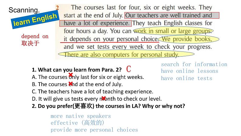 八年级下册Module 7 Summer in Los AngelesUnit 2 Fill out a form and come to learn English in LA课件第8页