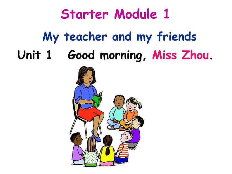 七年级上册Starter Module 1 My teacher and my friends Unit 1 Good morning. Miss Zhou.课件01