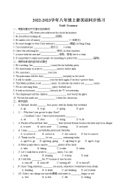 牛津译林版八年级上册Grammar课后作业题