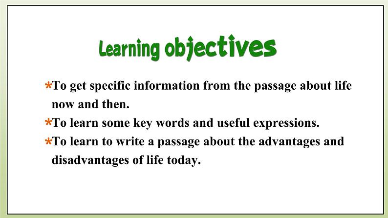 Module 3 Life now and then Unit 2 I think life is better today 课件+音频+练习02