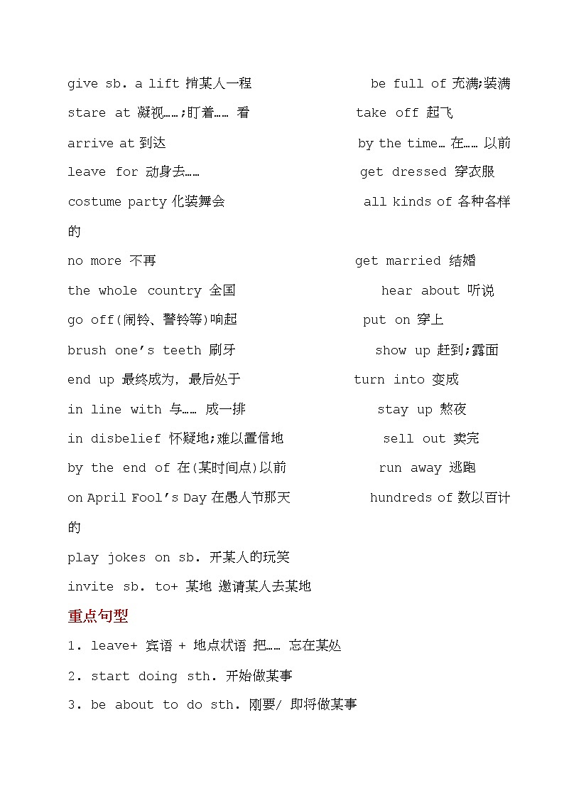 九年级复习指南（人教版）基础篇Unit12单元重点知识第2页