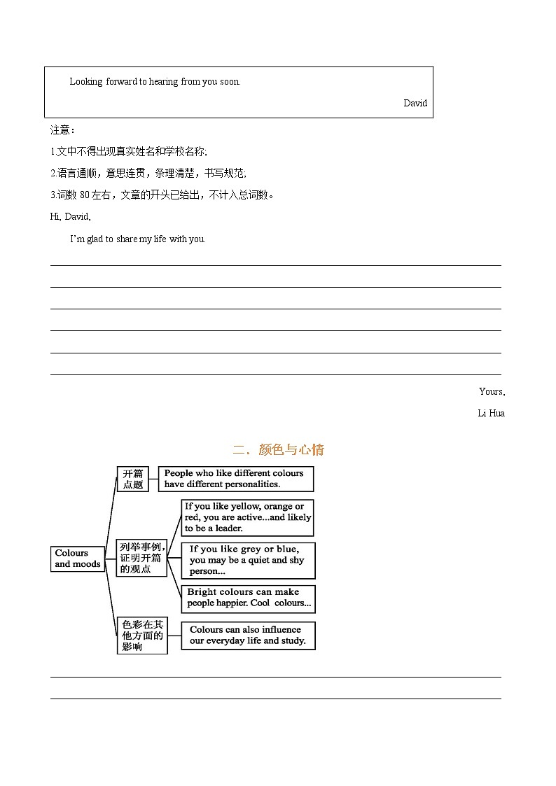 2022-2023学年九年级上学期英语期末必考点专练8 写作02