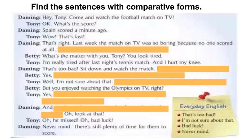 外研版八年级上册Module 3 Sports.Unit 1 Nothing is more exciting than playing tennis.课件第6页