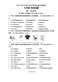 四川省成都市冠城中学2022-2023学年九年级上学期期中英语试卷