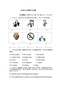四川省广元乔庄初级中学校2022-2023学年九年级上学期期中英语试题