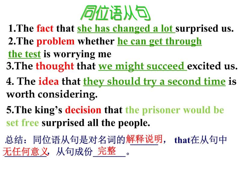 名词性从句讲解PPT课件-教习网|课件下载