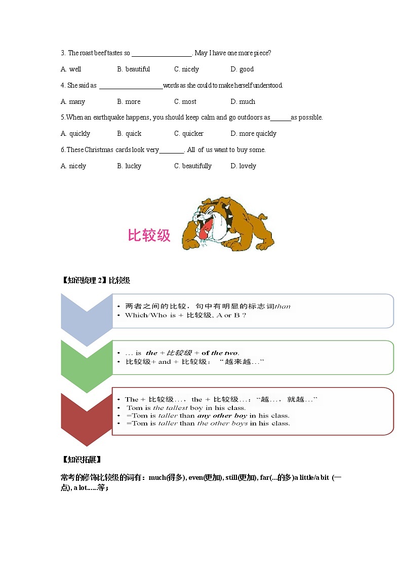 第1讲 形容词副词比较级（原卷版）-中考英语一轮复习培优全攻略（上海专用）第3页