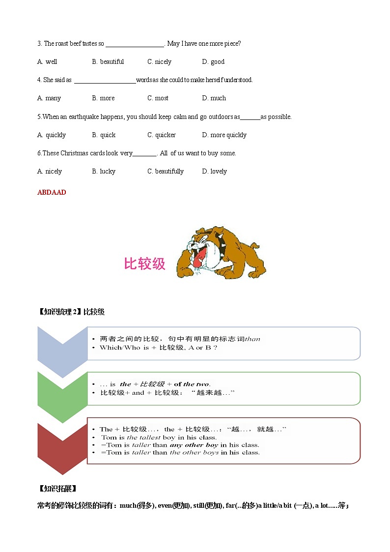 第1讲 形容词副词比较级（解析版）-中考英语一轮复习培优全攻略（上海专用）第3页