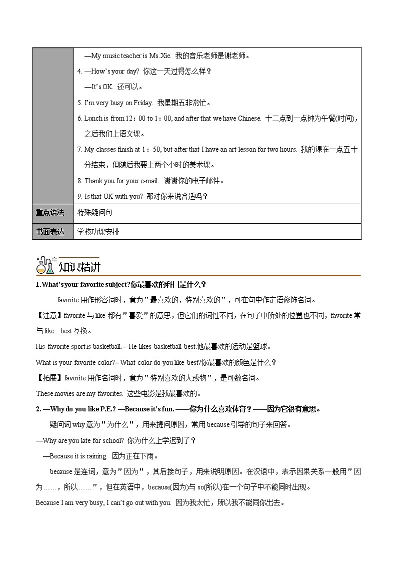 专题11.1  Unit9 My favorite subject is science知识点同步讲练测（学生版）第2页