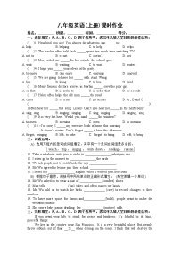 初中英语牛津译林版八年级上册Grammar测试题