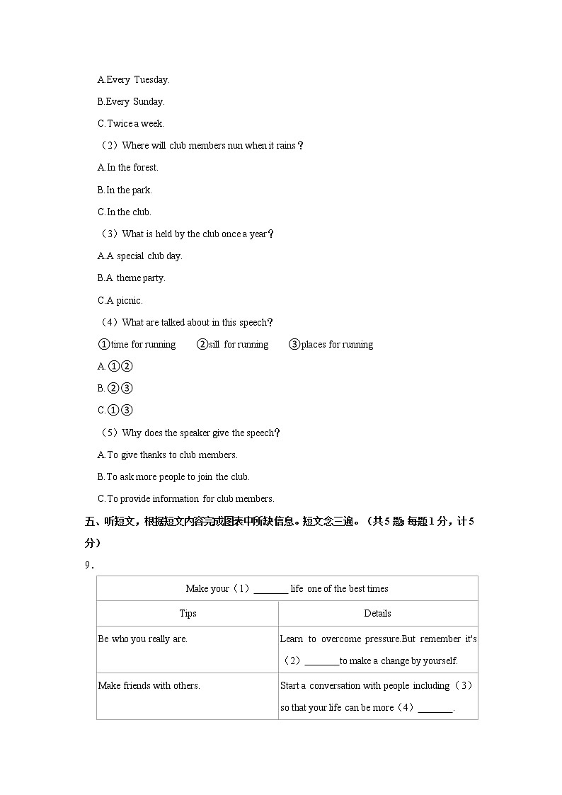 2022年四川省成都市初中毕业(学业)考试中考真题英语试卷（无答案）03