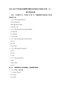 湖北省襄樊市襄阳市谷城县石花镇2022-2023学年九年级（上学期）期中英语试卷(含答案)