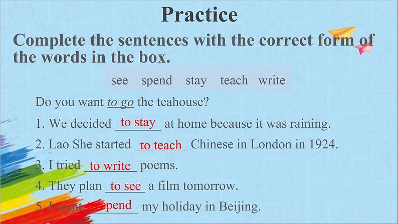 八年级上册Module 5 Lao She Teahouse Unit 3 Language in use课件08