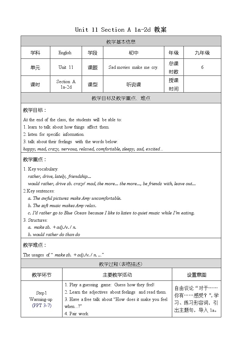 Unit 11 Section A 1a-2d 课件+教案+素材01