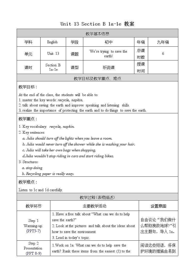 Unit 13 Section B 1a-2e 课件+教案+素材01