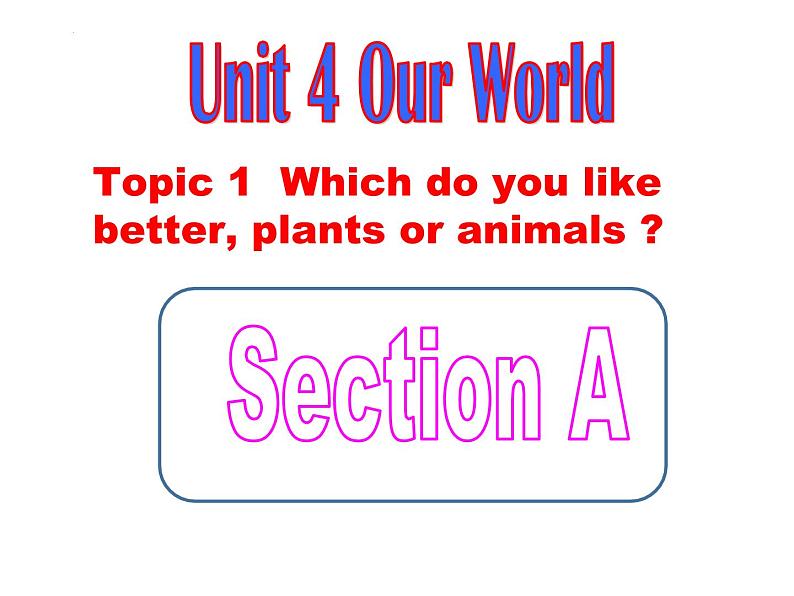 [仁爱版]英语八年级上册Unit 4 Topic 1  Section A 课件01