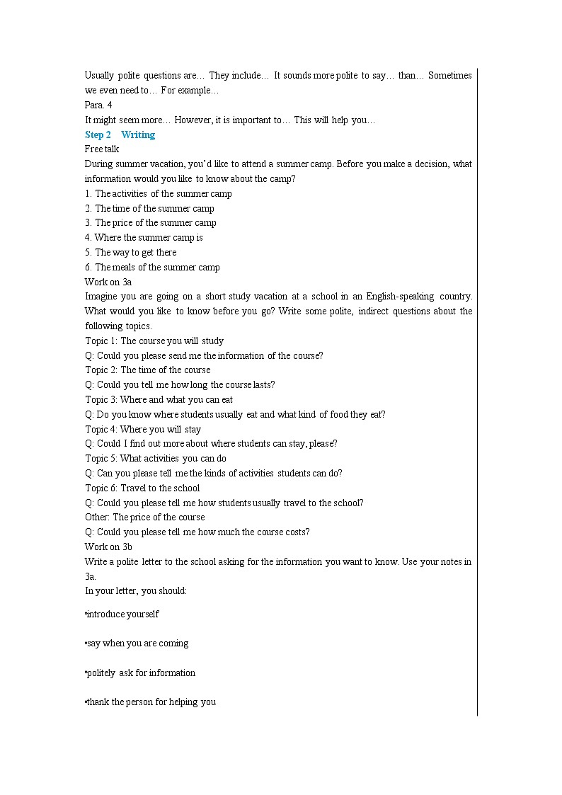 Unit3 Section B 3a-self check（第5课时）课件PPT+教案+同步练习02