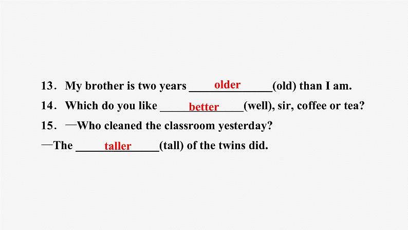 牛津译林版八年级英语上unit1 grammar习题课件ppt08