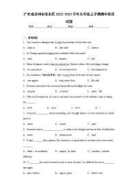 广东省深圳市宝安区2022-2023学年九年级上学期期中英语试题(含答案)