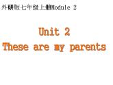 Module 2 Unit 2 These are my parents 课件2022-2023学年外研版英语七年级上册