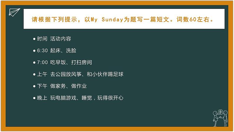 2022-2023学年外研版英语七年级上册五大重点话题作文整理课件第6页