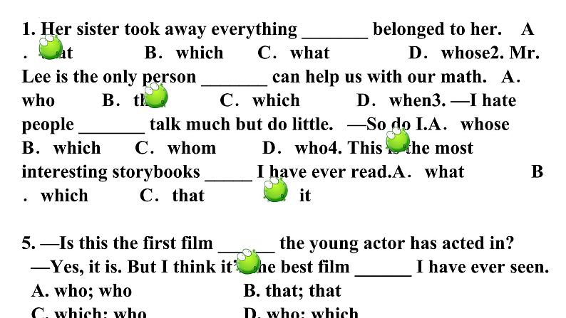 Unit8 语法练习课件 2022-2023学年牛津译林版英语九年级上册第4页