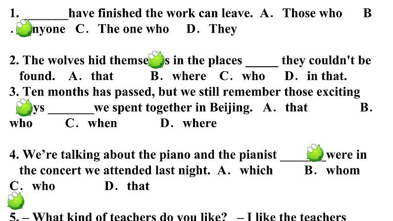 Unit8 语法练习课件 2022-2023学年牛津译林版英语九年级上册第5页
