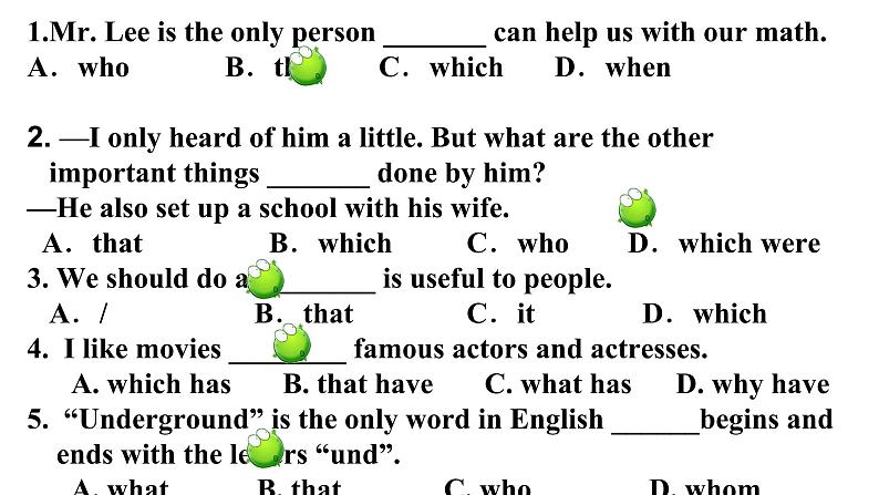 Unit8 语法练习课件 2022-2023学年牛津译林版英语九年级上册第6页