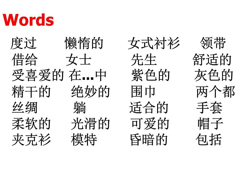 Unit8 Fashion Revision课件 译林版英语七年级上册02