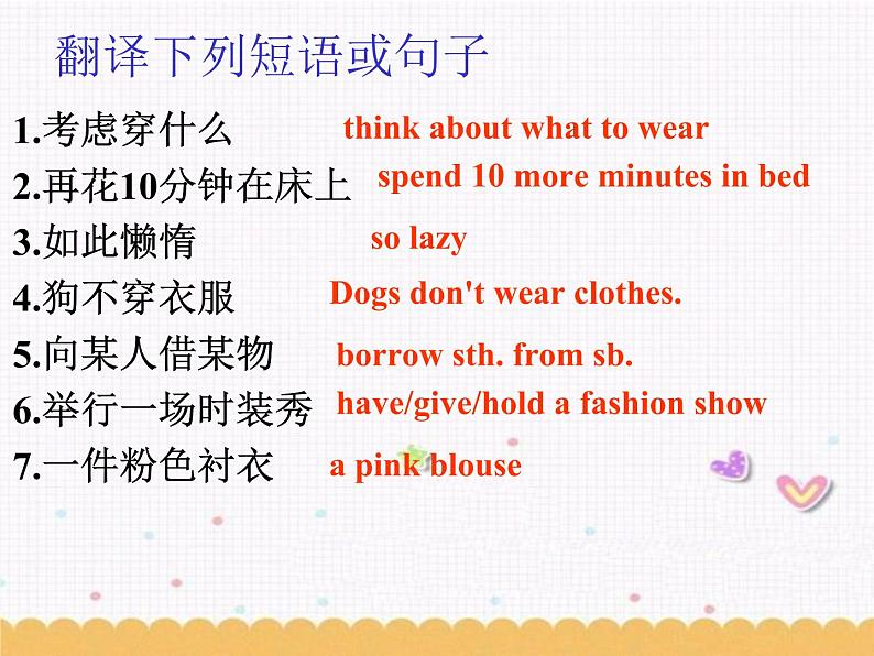 Unit8 Fashion Reading1课件 译林版英语七年级上册第6页