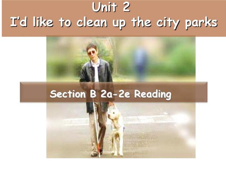 Unit 2 I'll help to clean up the city parks Section  B  1a-1e课件2021-2022学年人教版英语八年级下册01