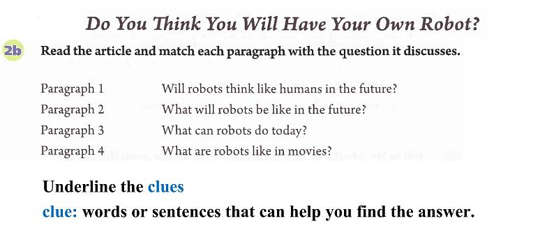 Unit7 Will people have robots Section B 2a-2c 课件 2022-2023学年人教版八年级英语上册第5页