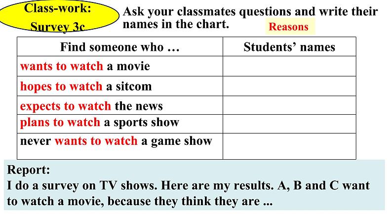 Unit 5 Do you want to watch a game show Section A Grammar-3c课件2022-2023学年人教版八年级英语上册07