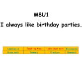 Module8Unit1 I always like birthday parties课件2022-2023学年外研版英语七年级上册