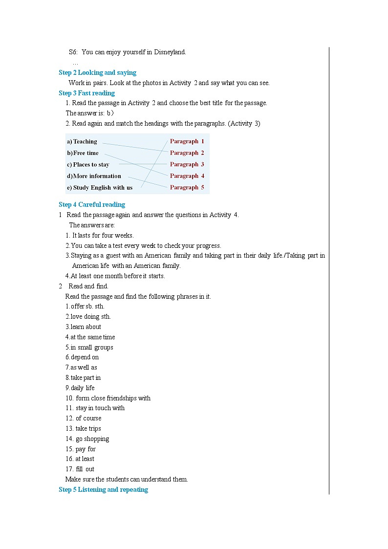 Module 7 Summer in Los Angeles Unit 2 Fill out a form and come to learn English in LA（课件+教案+练习）02