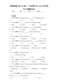 选择题真题汇编（100题）Ⅱ-山东地区2022-2023九年级英语上学期期末备考（含答案解析）