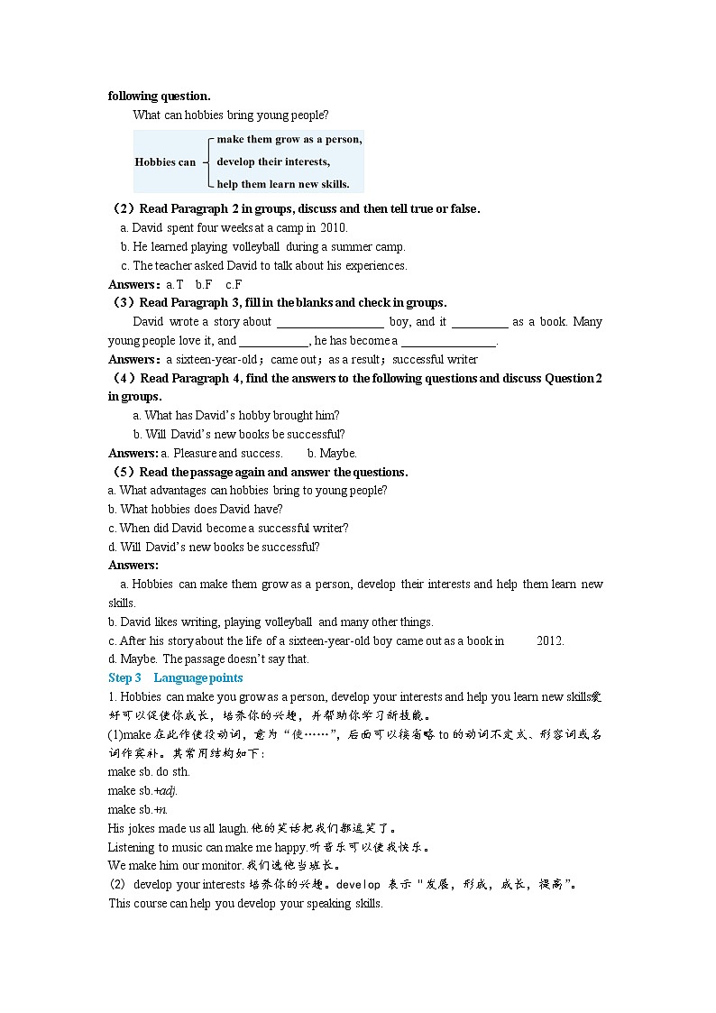 Module 6 Hobbies Unit 2 Hobbies can make you grow as a person（课件+教案+练习）03