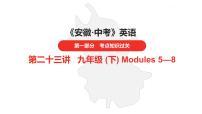 中考总复习英语（安徽）外研第一部分·第二十三讲·九年级(下) Modules 5—8课件