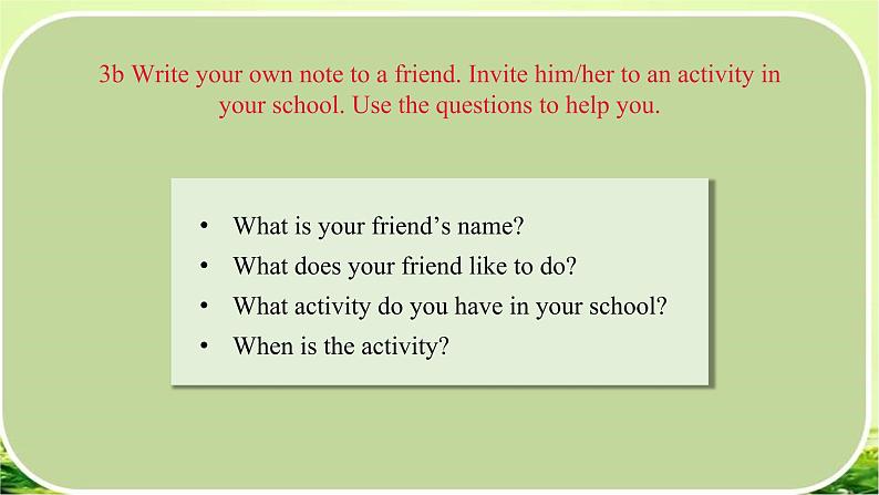 Unit 8 When is your birthday？Section B(3a-Self Check)课件 2022-2023学年人教版七年级英语上册08