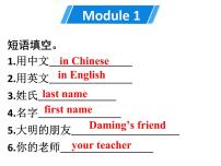 期末重点短语复习课件2022-2023学年外研版英语七年级上册