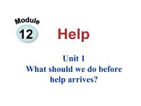 英语八年级上册Unit 1 What should we do before help arrives?说课ppt课件