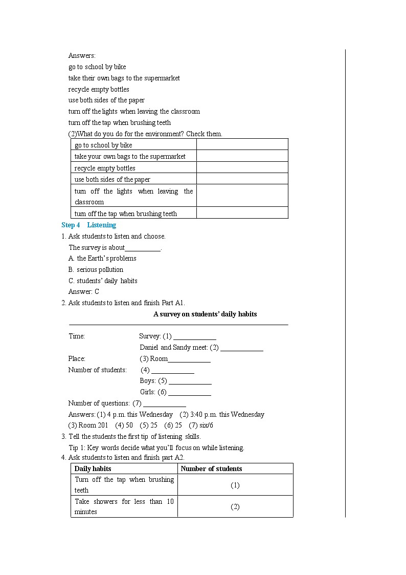 Unit 8 A green world Integrated skills & Study skills（课件PPT+课件+练习）03